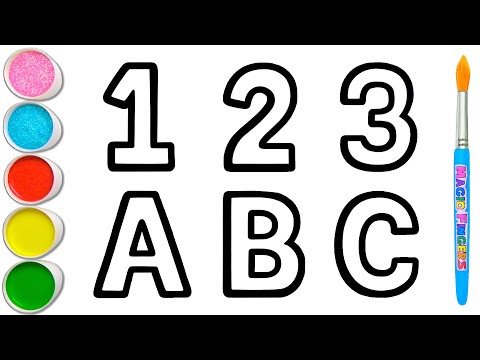 Çocuklar için 3 Boyutlu 123 & ABC Çizimi ve Boyaması | Haydi 3 Boyutlu Çizim Yapalım #294