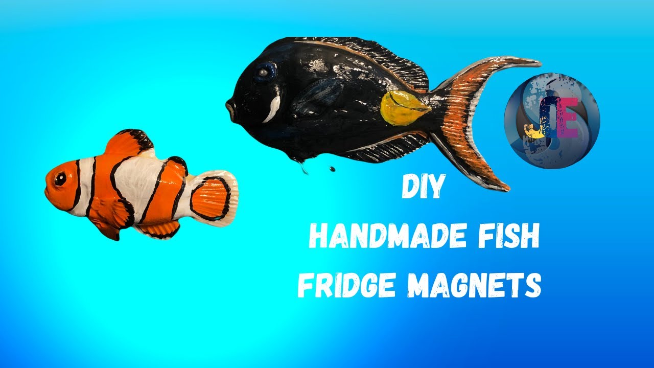 Fish Magnet Project DIY HANDMADE FISH FRIDGE MAGNET /#diy #cute #artwork #diycrafts - YouTube