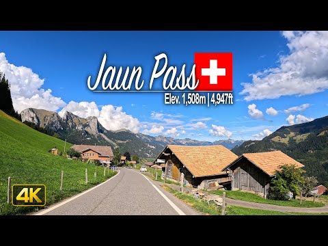 Scenic Drive across the Jaun Pass in Switzerland 🇨🇭 Driving from Jaun (Town) to Därstetten