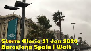 I bravely walk through the storm gloria around barcelona, catalonia,
spain. i’ve got some video footage of strong winds and rains, to
update you guys about t...