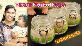 3 Instant Baby food Mix using Poha ?/6 to 12 months Baby food Recipes/Homemade Baby food in Tamil