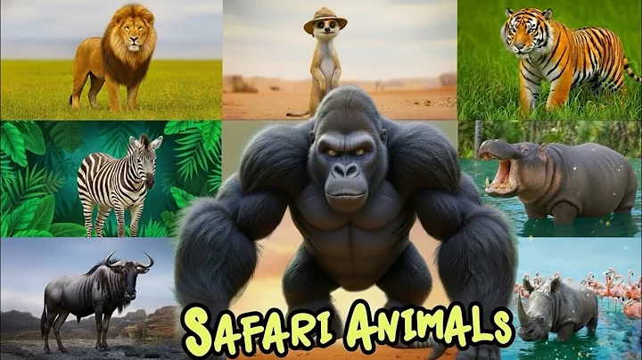 Safari Animal Sounds Song | Nursery Rhyme for Kids - Learn Animal Names and Sounds