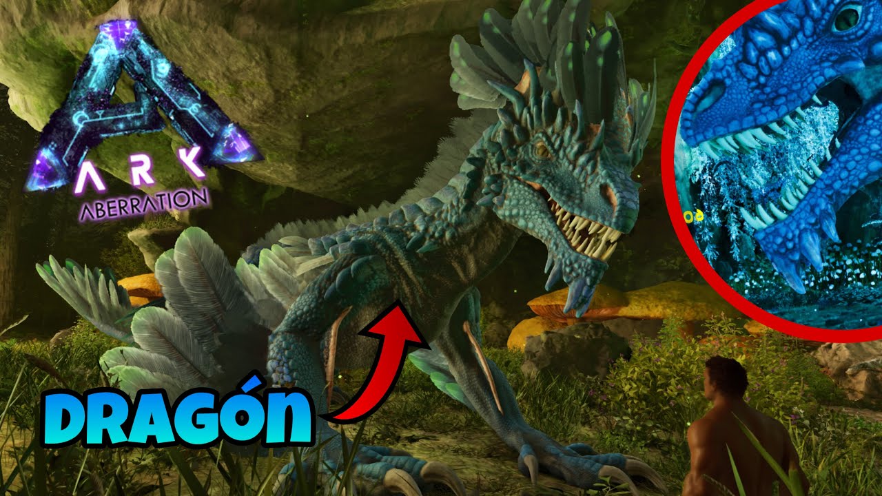 DRAGON ROCA EN ARK ABERRRAIO !!!! DINOSAURIOS SUPERO BUENOS - YouTube