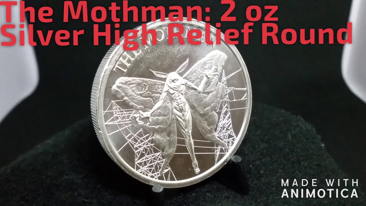 The Mothman 2 oz Silver High Relief Round