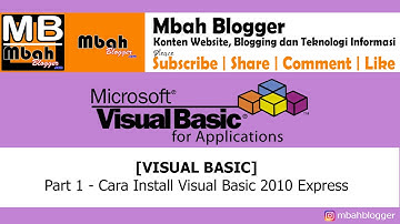[VISUAL BASIC] - Part 1 : Cara Install Visual Basic 2010 Express