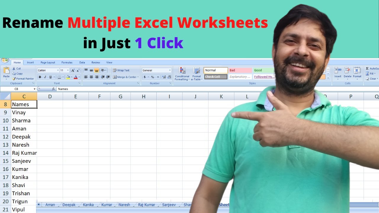 rename-multiple-excel-sheets-from-list-without-vba-code-vinay-sharma