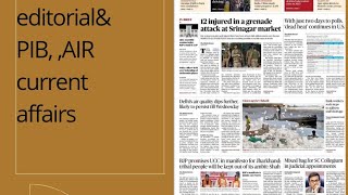 The hindu editorial Pin air, 8 November 2024