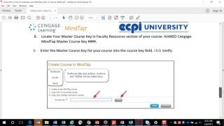 Activating MindTap Links in Canvas for CIS115