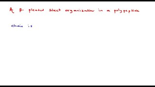 A eta pleated sheet organization in a polypeptide chain is an example of structure. tertiary coval…