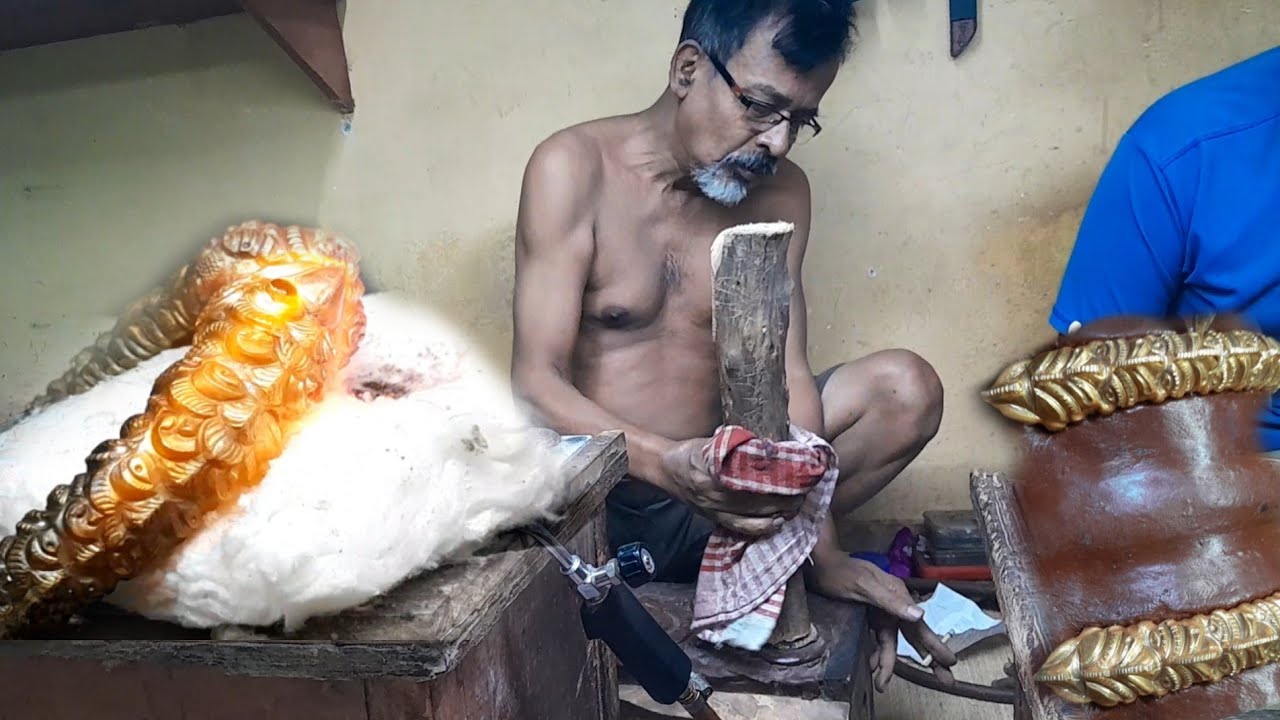 81.gram gold Simba kara nakashi bangle making / how to making bangle jewellery factory 