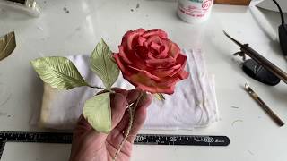 布花を作る【オレンジの薔薇】