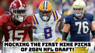 NFL Draft 2024: Mocking Picks 1-8 Before Chicago Bears Select At No. 9!