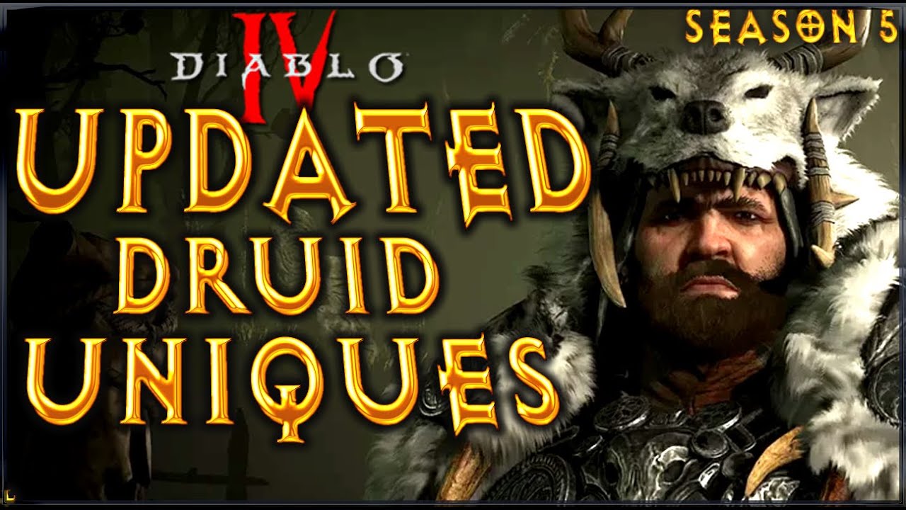 New Druid Uniques ! Season 5 Diablo 4 - YouTube