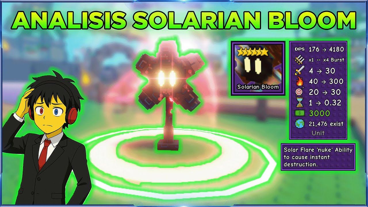 SOLARIAN BLOOM ¿VALE LA PENA COMPRARLA? | GARDEN TOWER DEFENSE