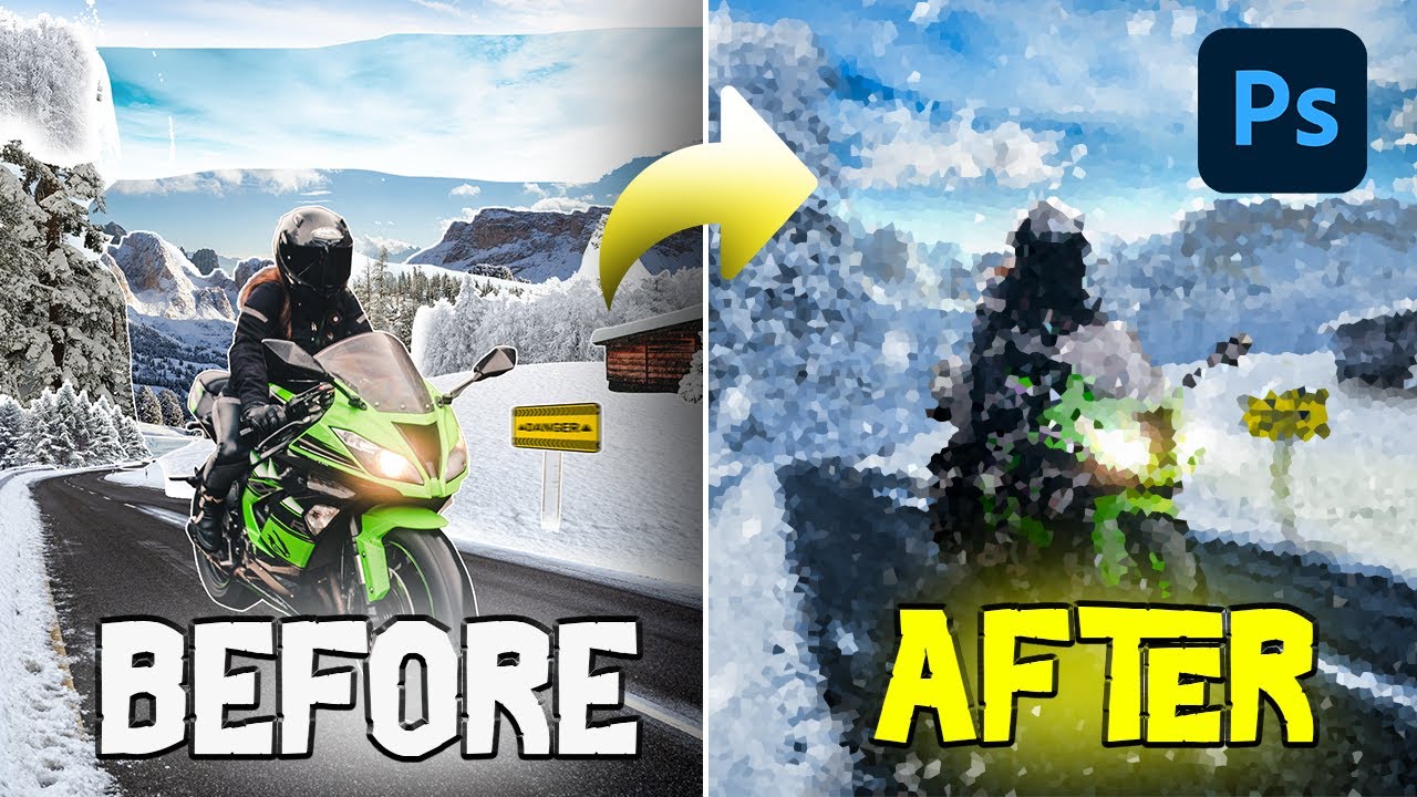 Creating snowy Artwork in Photoshop! | from scratch | PHOTOSHOP tutorial