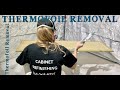 Thermofoil removal cabinet refinishing