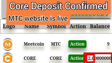 How I deposited Core on MEETCOIN EXCHANGE| MEETCOIN update today #mtcescrow #core #mtcmining #mtc