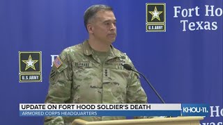 Fort Hood officials give update on soldier's death