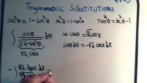 Trigonometric Substitution Example 2