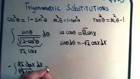 Trigonometric Substitution Example 2