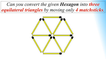Hexagonal Wheel to 3 Triangles by Moving 4 sticks || Solution Explained