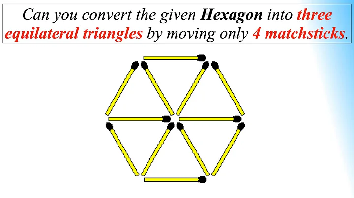 Hexagonal Wheel to 3 Triangles by Moving 4 sticks || Solution Explained