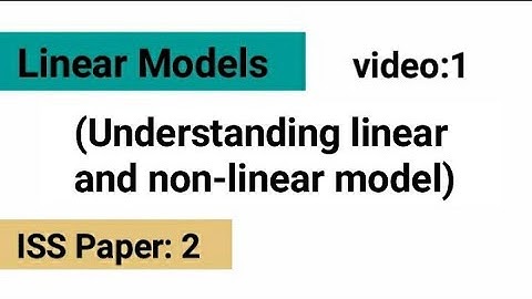 Linear Models || Statistical Inference || Iss paper:2