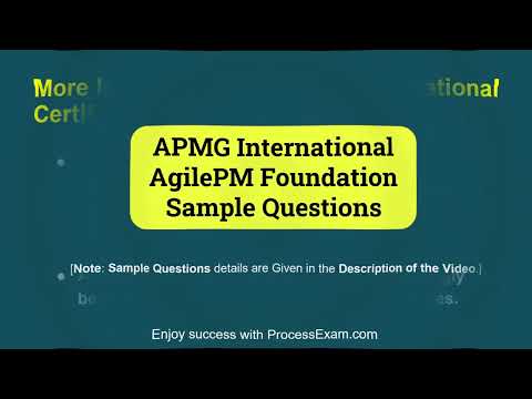 [Study Guide] APMG International AgilePM Foundation Certification Exam