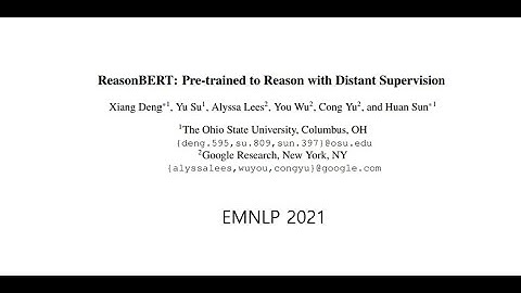 [Yonsei NLP Study S3] ReasonBERT :  Pre trained to Reason with Distant Supervision