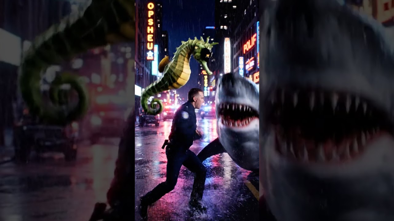 When a Shark Hit the Streets — New York’s Wildest Midnight Chase! 