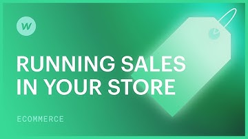 Running sales in your store — Webflow Ecommerce tutorial