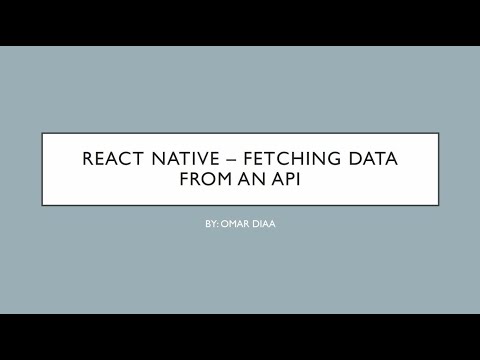 React Native - Fetching Data From an API