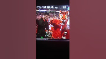 Clemson vs nc state  kid on camera and tiger attacks!