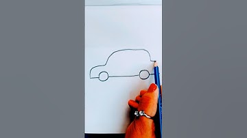 🤯 car drawing easy way #shorts #shortsfeed #creative #art #sketch #car