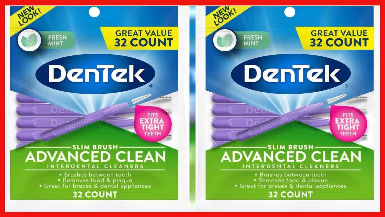 DenTek Slim Brush, Professional Interdental Cleaners, Tight Teeth