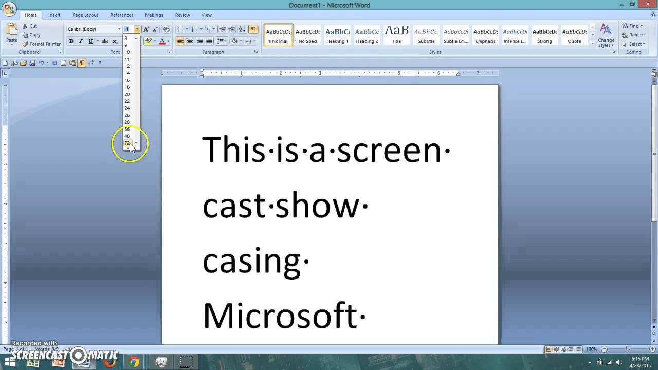 Microsoft Word Screen Cast YouTube