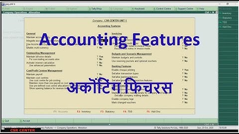 #3 Accounting Features in Tally ERP 9/Every Point Explained to set Accounting Feature/Tally ERP 9