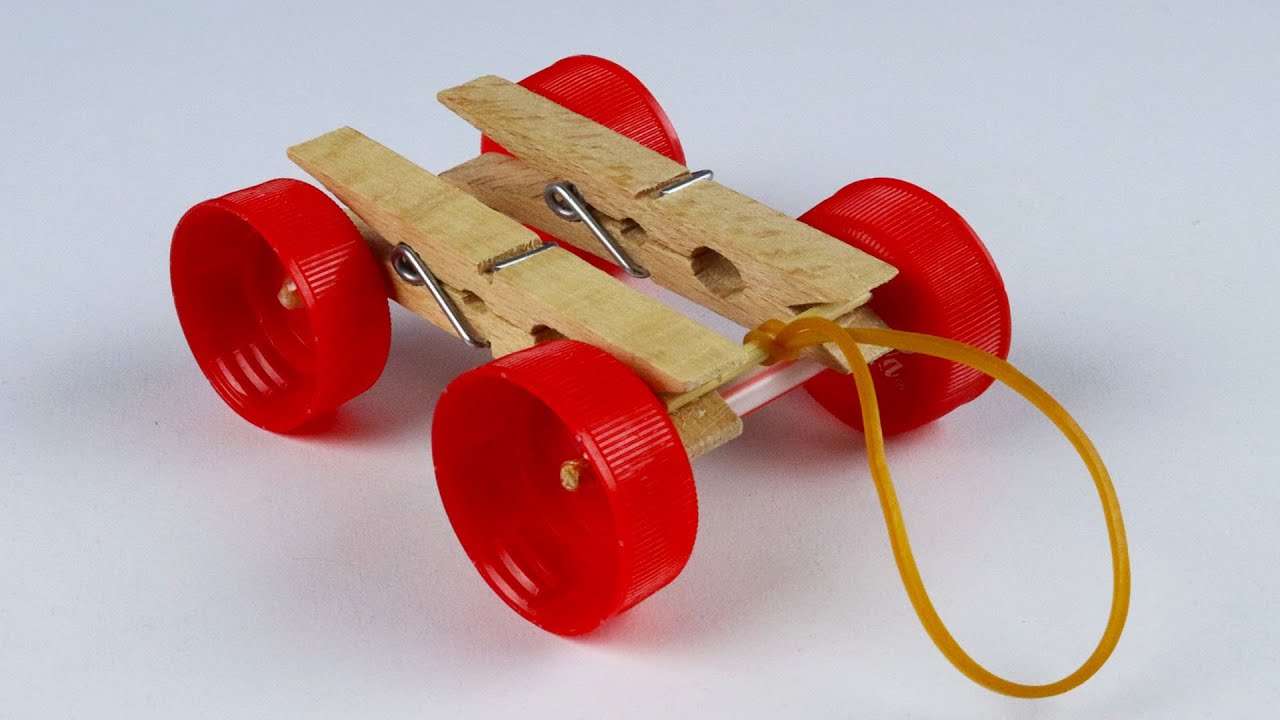 how to make a rubber band car