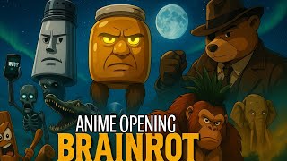 BRAINROT anime opening⚠️ PART 1#brainrot #animeopening #therealrothub #tranding  #unitedstates