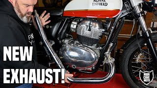 Interceptor 650 Project Ep.5  New exhaust fitting, road test & sound comparison!