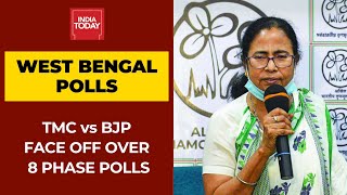 TMC Vs BJP Face Off Over 8 Phase Polls In West Bengal; Mamata Questions EC Decision, BJP Hits Back