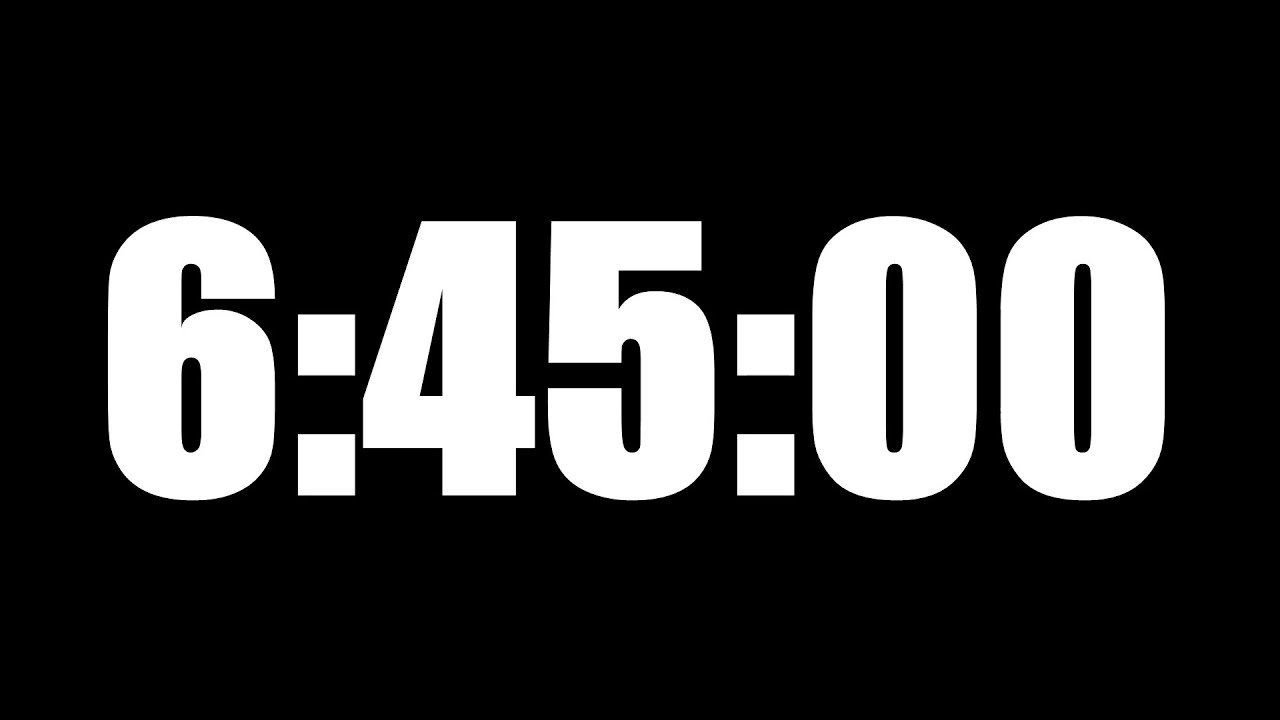 6 HOUR 45 MINUTE TIMER • 405 MINUTE COUNTDOWN TIMER ⏰ LOUD ALARM ⏰ ...