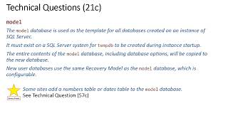 140. Technical Questions (21c) - System Databases