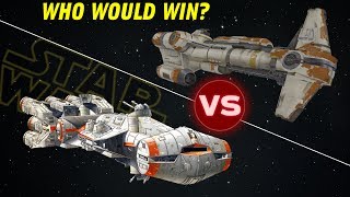 Hammerhead Corvette (Rogue One) vs CR90 Blockade Runner | Star Wars: Who Would Win