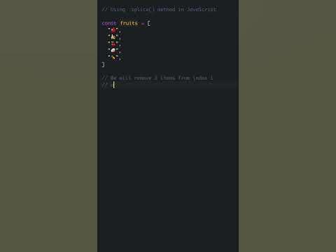 JS Example - Splice - YouTube