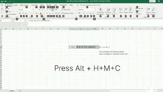Excel Tips (Merge Short Key)