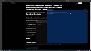 Windows Terminal vs Windows Console vs Windows Powershell vs Powershell Core vs Command Prompt