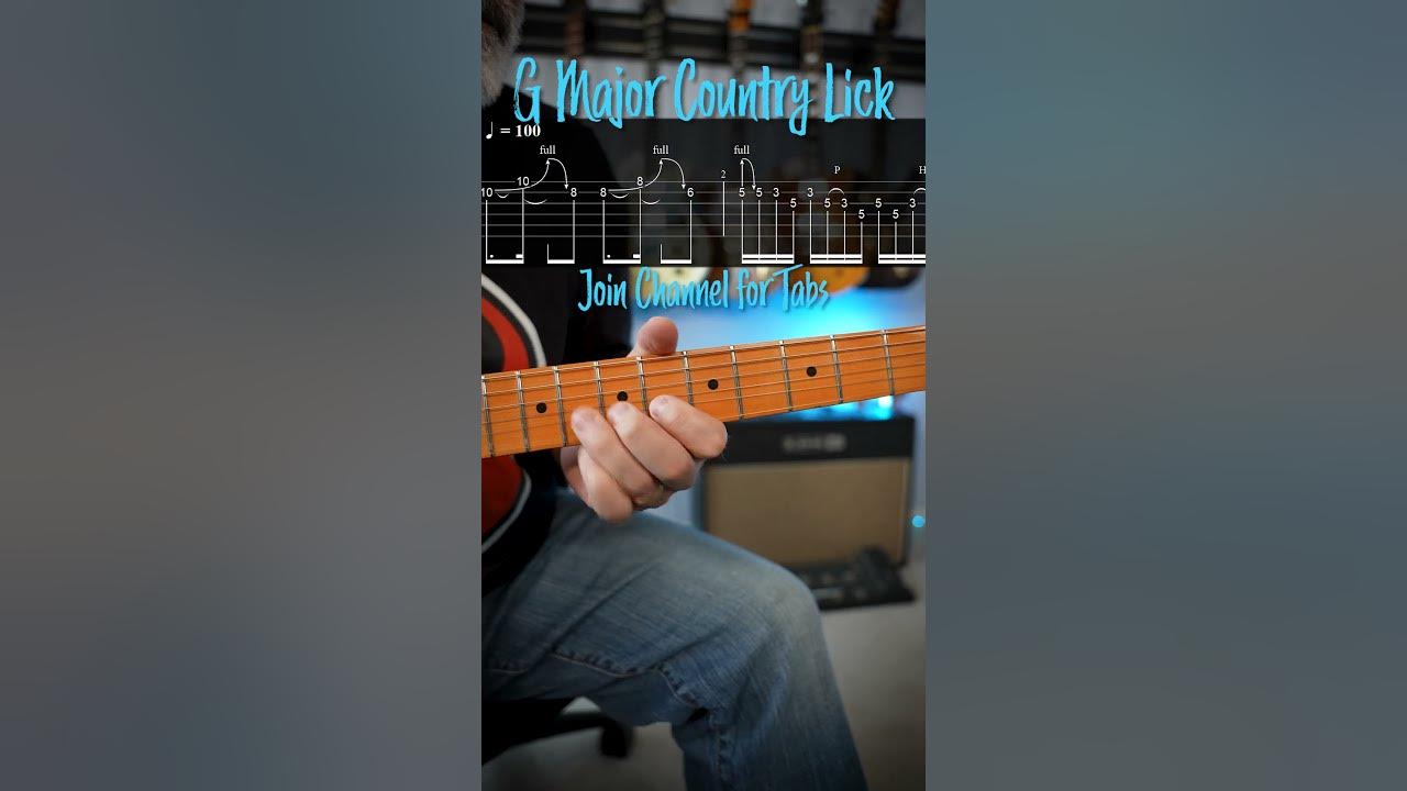 Country Guitar Lick in G Major with Tab