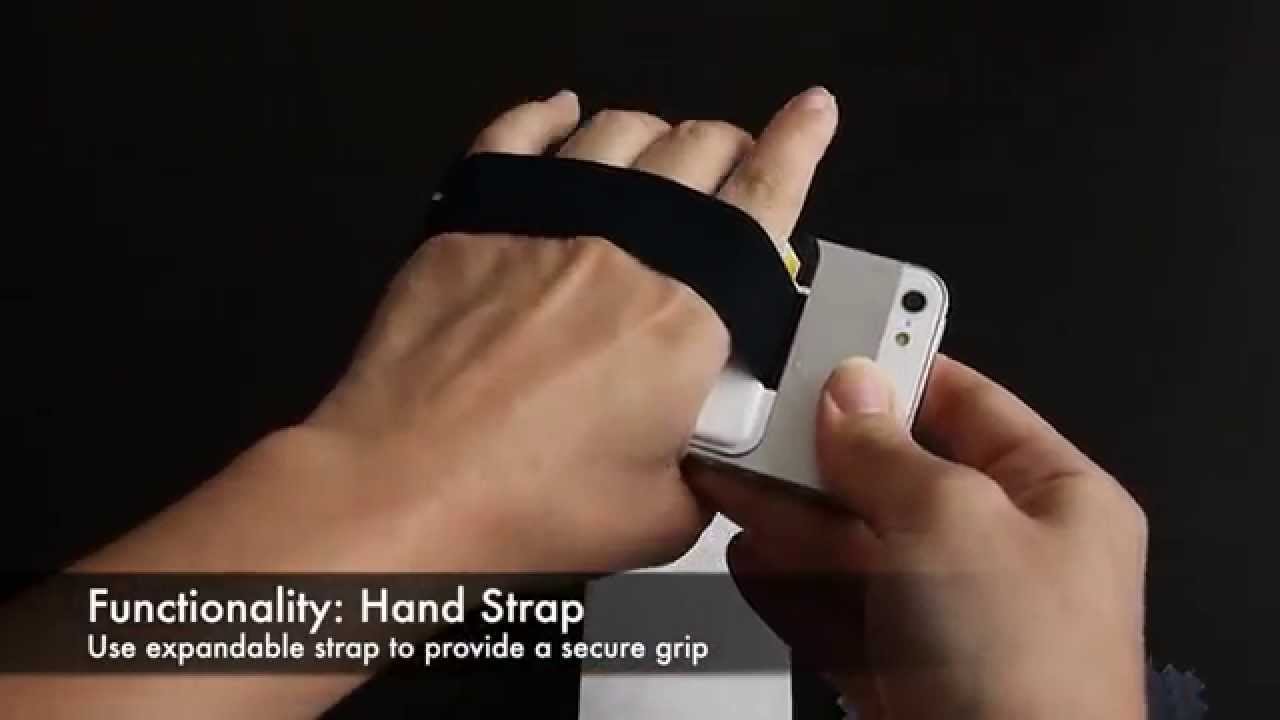 Grip V Attachable Card Case + Hand Strap for your Smartphone YouTube