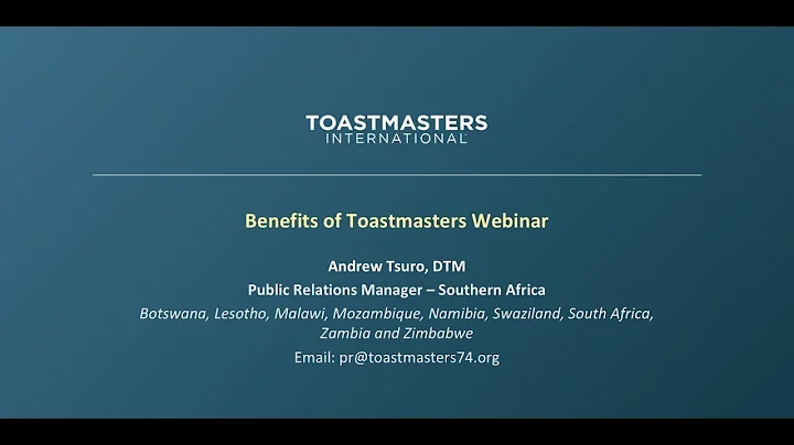Benefits of Toastmasters